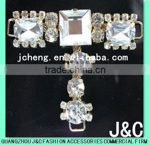 fashion jeweled rhinestone and acrylic stone lady shoe accessories