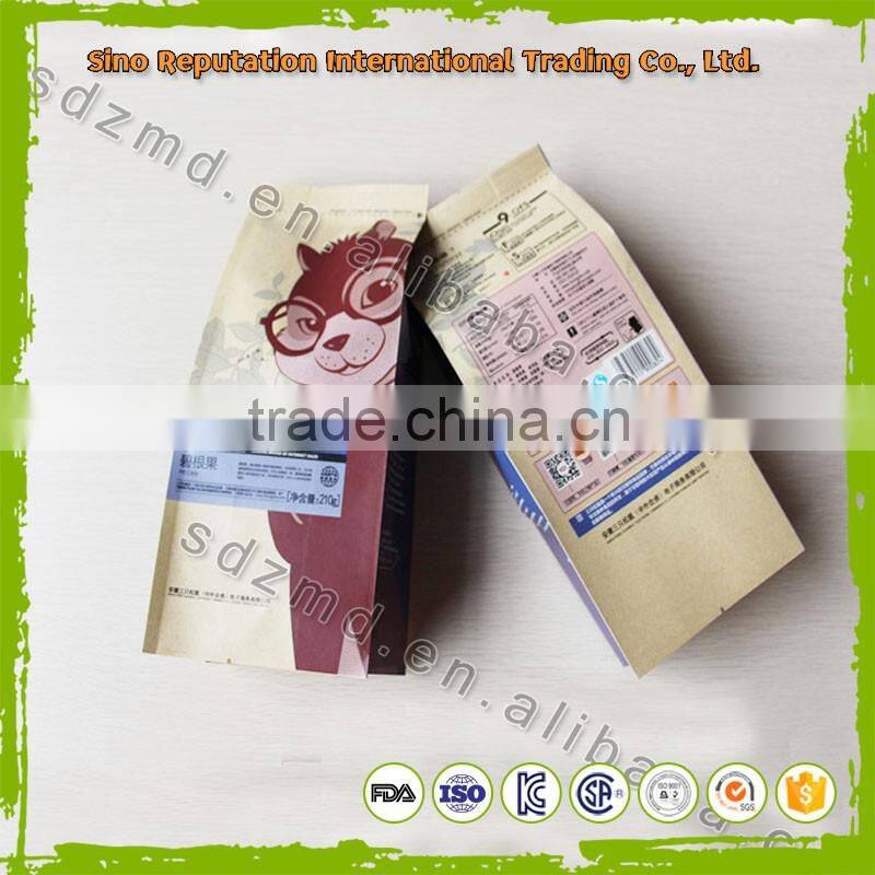 Best quality Food Kraft Paper Pouch/ Logo Printed Pouch for dry fruit on hot sale