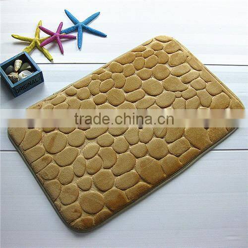 cobblestone coral bathroom rugs super watersorb anti-slipe door mat