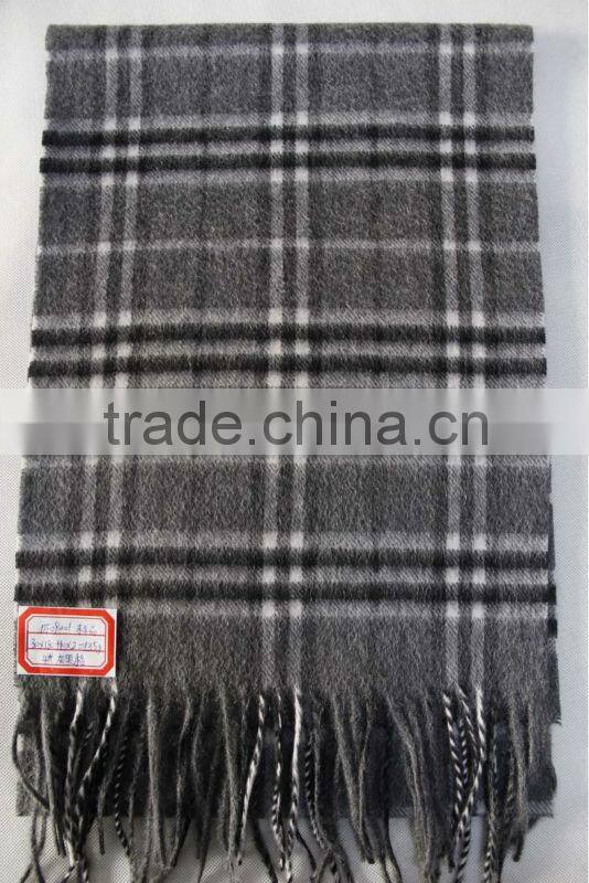 cashmere checked scarf/scarves