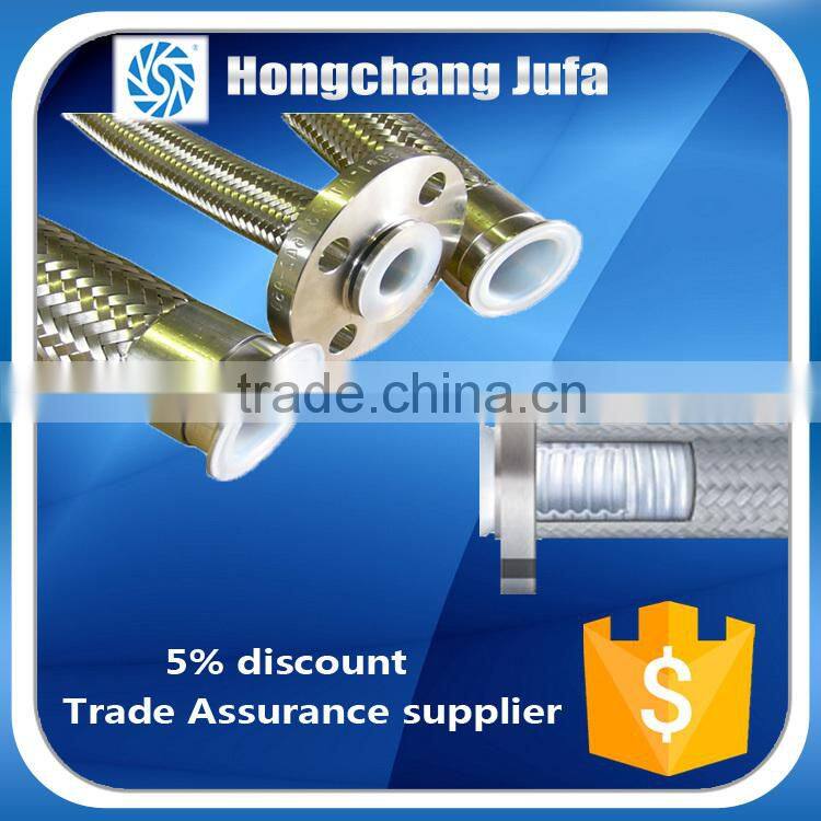 large diameter machine flexible metal braided ptfe hose