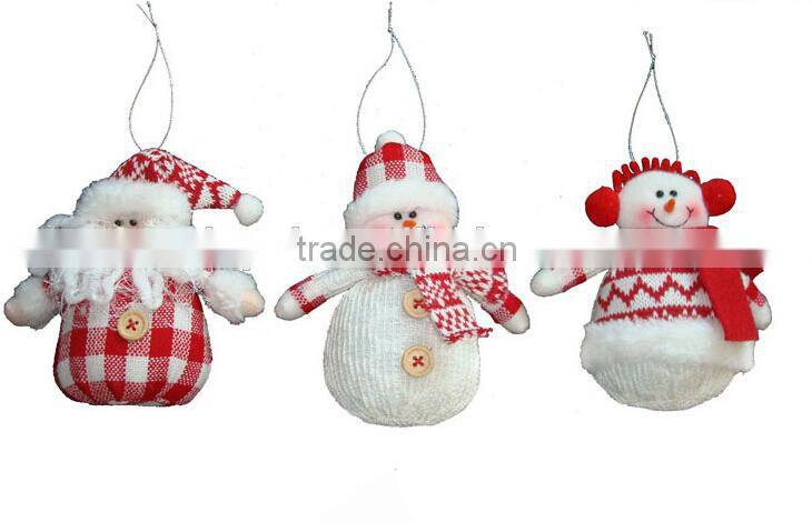 Christmas Tree Decoration Red and white snowman hanging