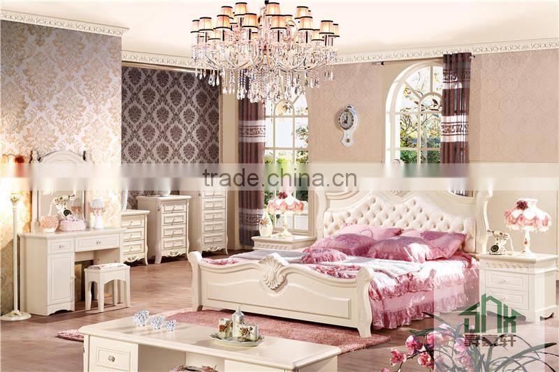 SHX HA-907# solid wood double bed designs with box white wood double bed models