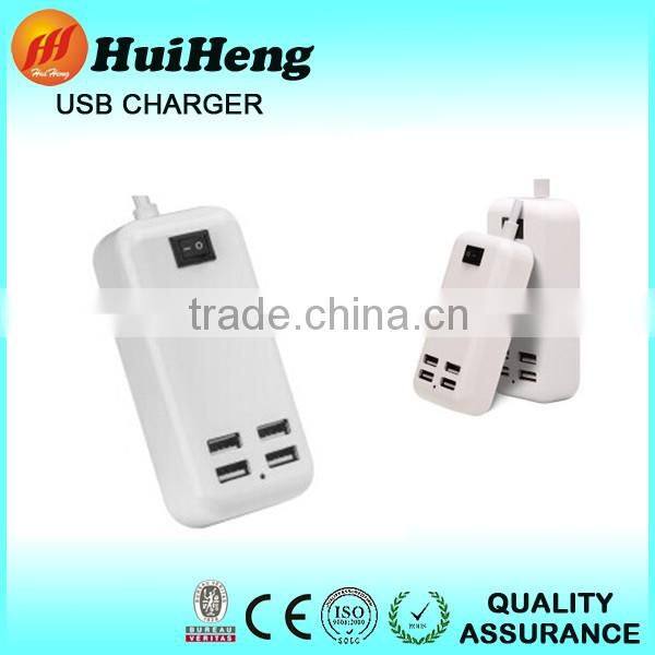 Hot-sales travel 4 port desktop usb wall charger mobile solar charger