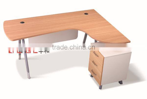 High quality wood office table metal leg for sale