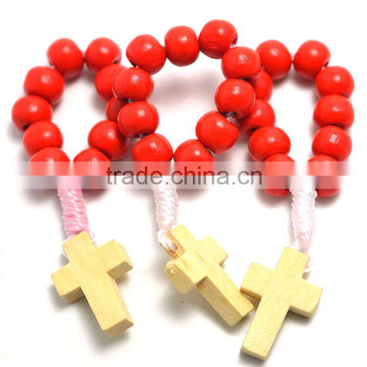 Finger Ring Catholic rosary in stainless steel jewelry,Catholic Finger colors Rings,wood beads cord rosary