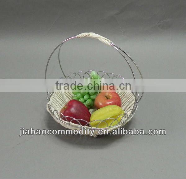 white wicker storage flower basket UK