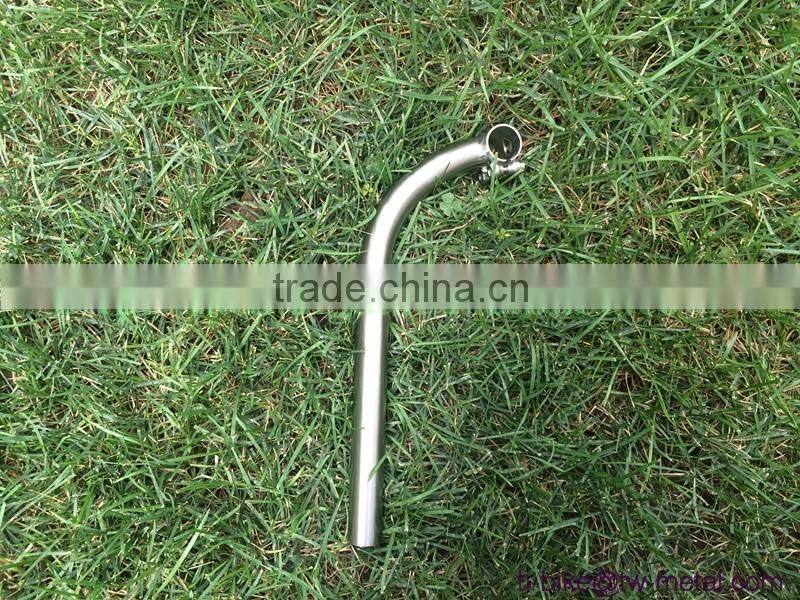 XACD made titan bending bicycle stem customized ti bike stems with hand brush finished ti bicycle stem oem cheap made in china