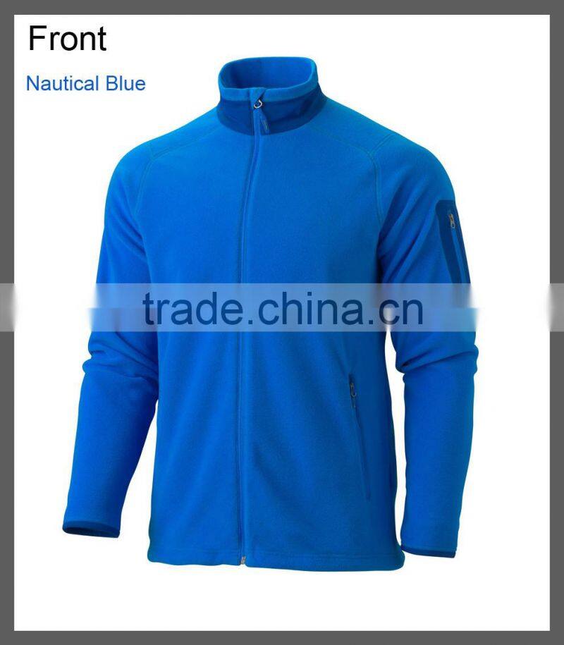 2015 china Hangzhou custom outdoor wholesale blue sport man polar fleece jacket