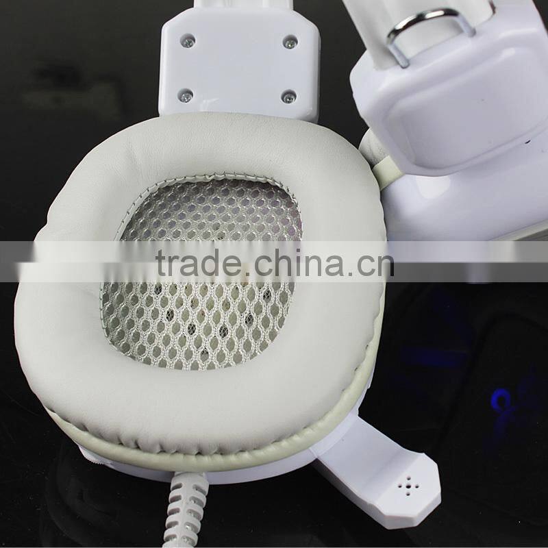 long wire stereo illuminated computer headphone,headset