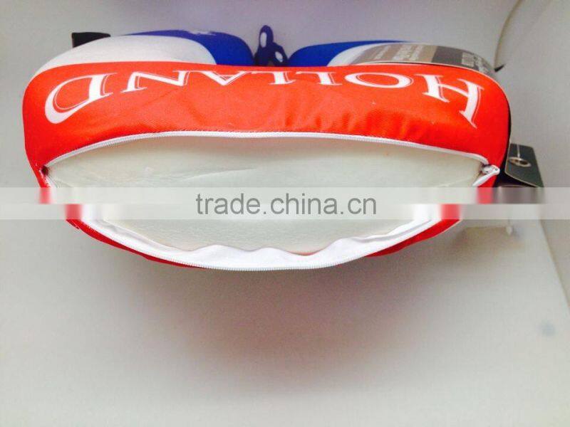 Memory Foam Travel Neck Pillow with Holland Printing