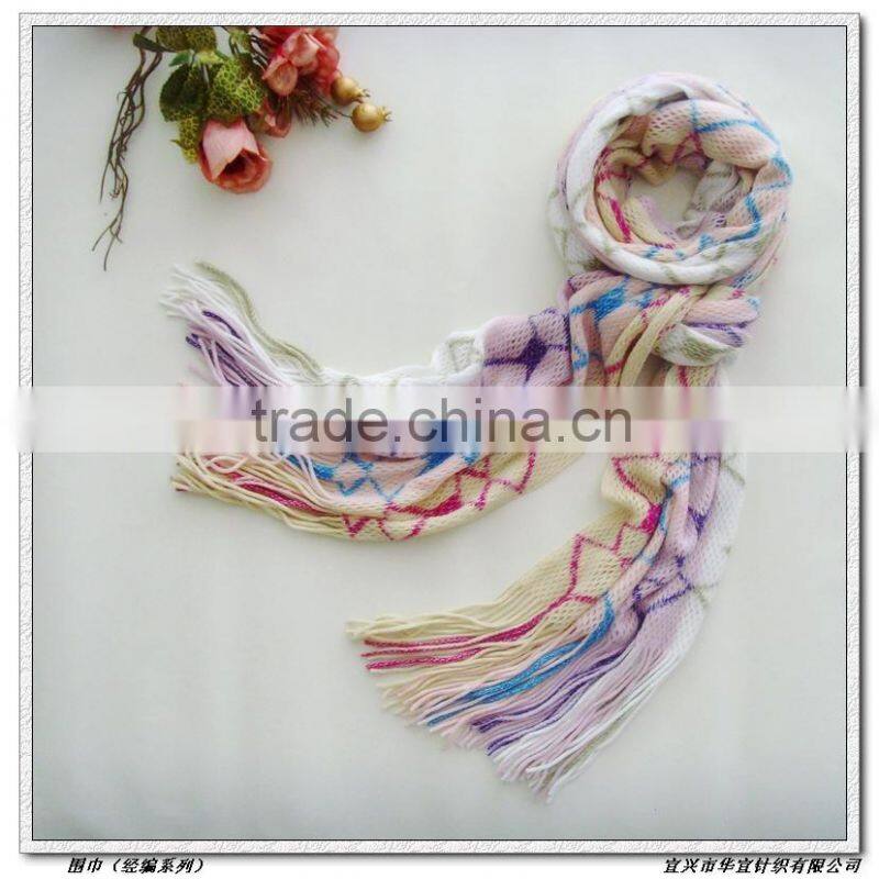 Wholesale high quality warp knitting scarf js345