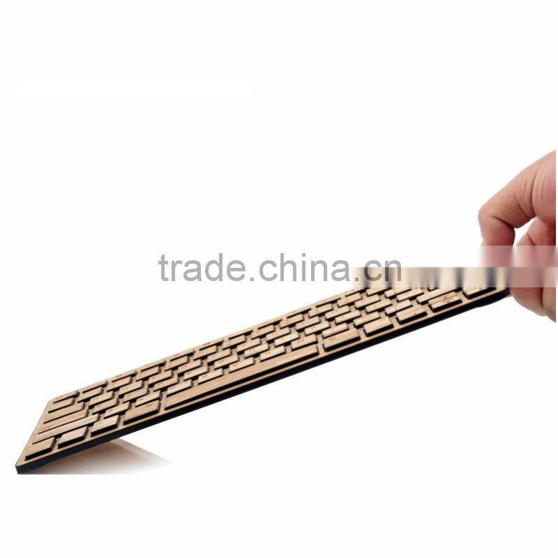 Nature Mini Bamboo Bluetooth 3.0 Keyboard for android with factory price