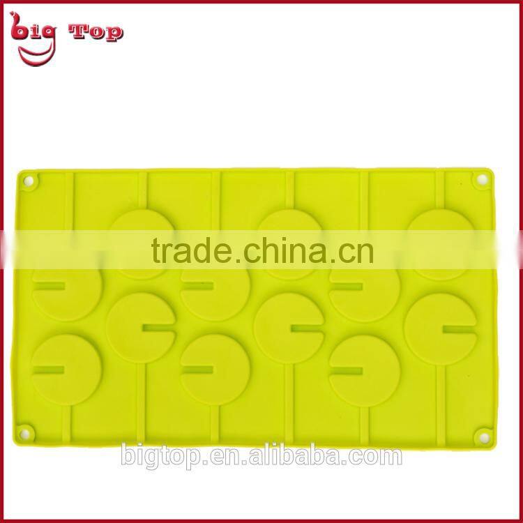 BT0113 Silicone Bakeware Kitchen Accessory Baking Tools 3D Built-up Round Shape Chocolate Lollipop Molds