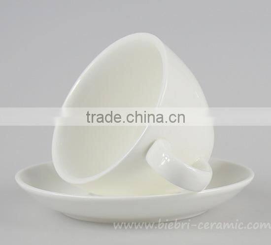 Wholesale All Size Plain White Color Custom Design Tea Coffee Cup Saucer Porcelain