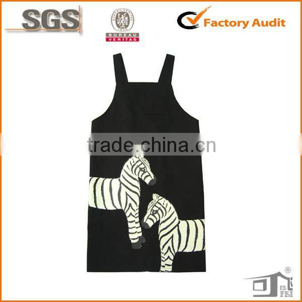 French Maid Apron With Silk Screen Printing Handling