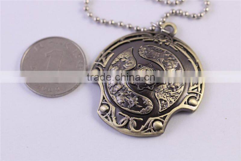 New PC online game dota 2 keychain champion shield keychain metal custom keychain