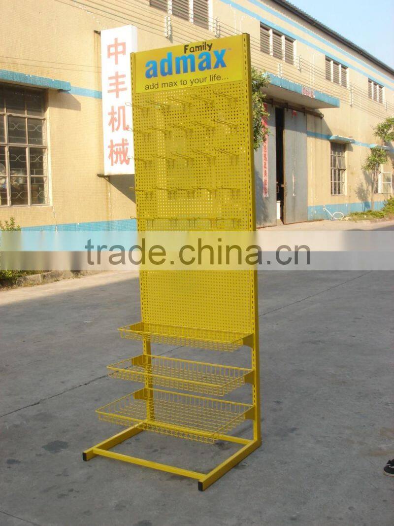 Customized hot retail metal wall display shop shelving