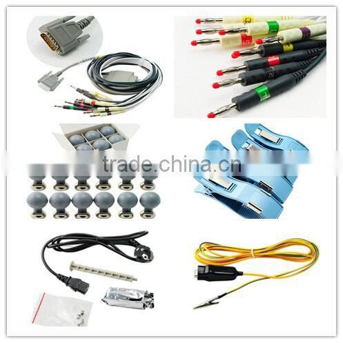 High end model 7 inch 6 Channel handheld 12-lead ECG signal Resting Electrocardiograph ECG Machine EKG-1206A SUPPLIER