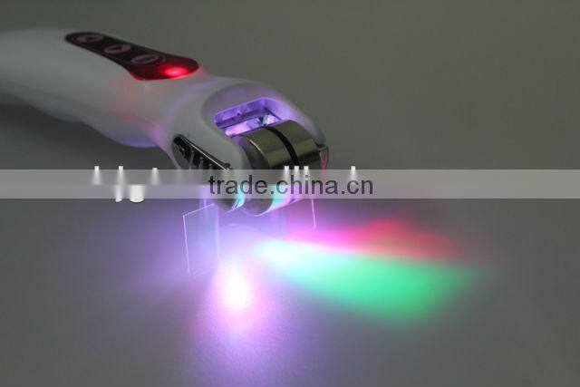 2013 new arrived metal derma roller,540 Vibration microneedle roller with current eliminator