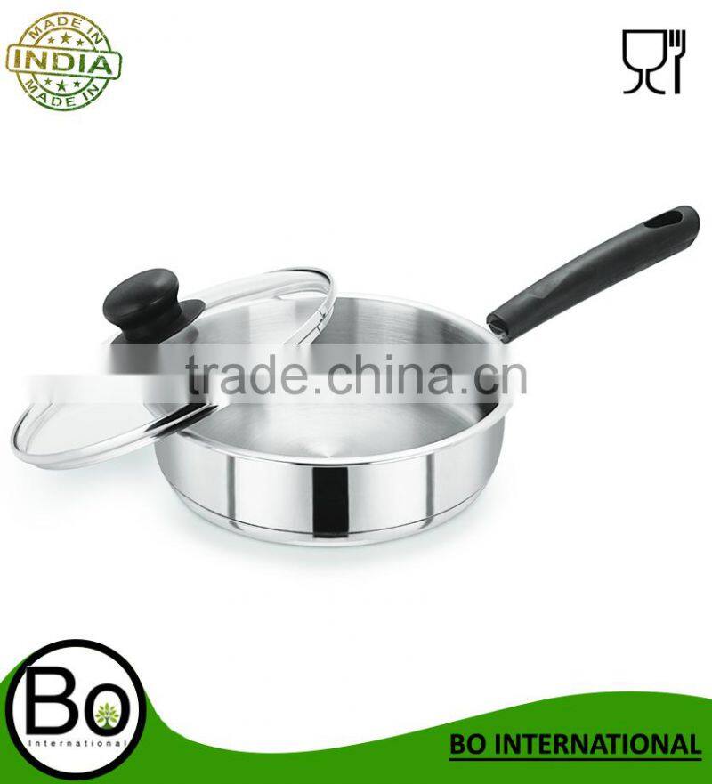 Stainless Steel Induction Cookware Fry Pan With Lid
