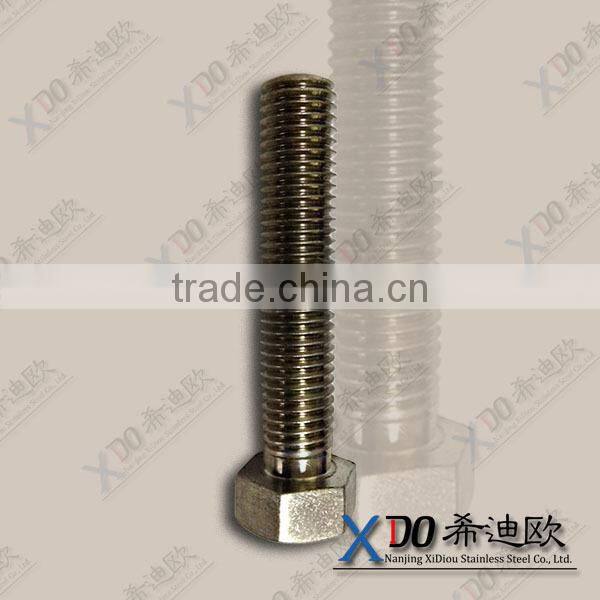 904L hex head bolts hexagonal bolt