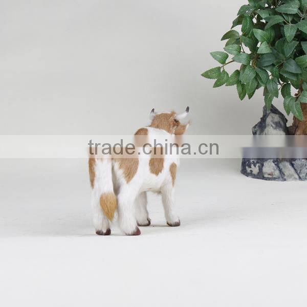 cute mini calf figurine cow horn decoration