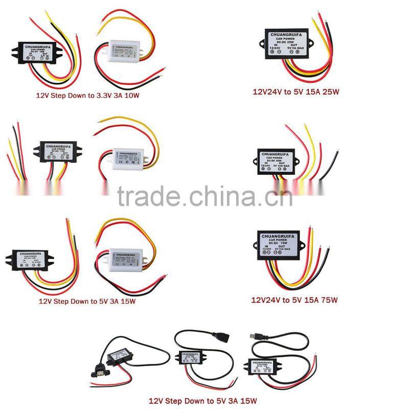 Best Quality Waterproof Stable performance Auto recovery Power Converter 24V Step Down to 12V 1.5A 18W Power Supply Module