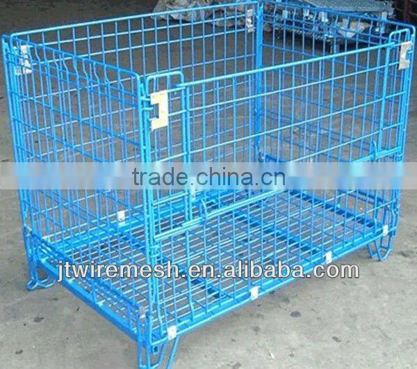 Mesh box wire cage metal bin storage container