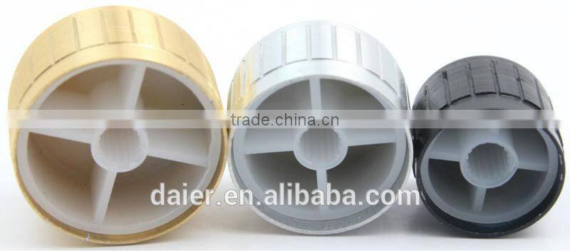 6mm volume knurled brushed aluminum knob