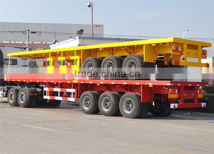 tri-axle low skeleton semi trailer , container chassis trailer