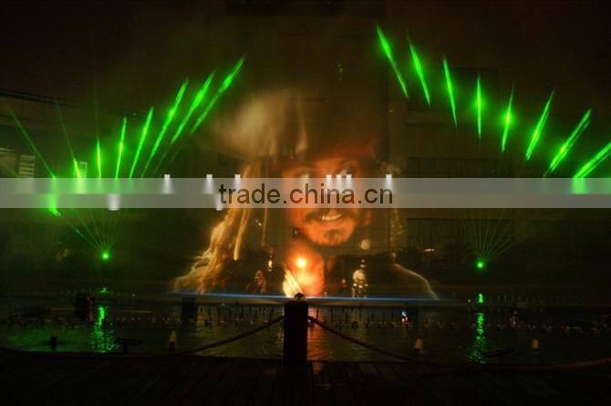 Water Curtain Movie With Laser Fountain