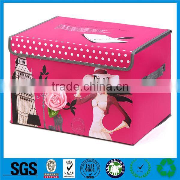 2016 fashion pp foldable nonwoven storage box