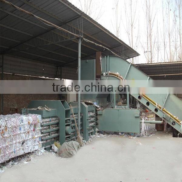 High quality 150-200t auto big baling machinery/150-200t big horizontal packer machine