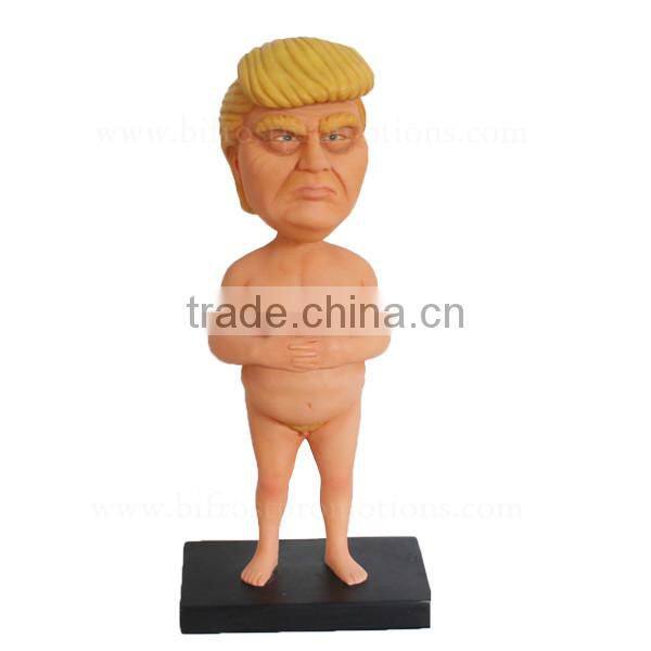 2017 Resin New Arrive Cartoon Funny Doll Donald Trump Bobble Head