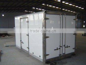 Shiny refrigerated truck bodies