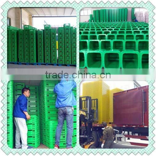 red recycled durable plastic turnover box