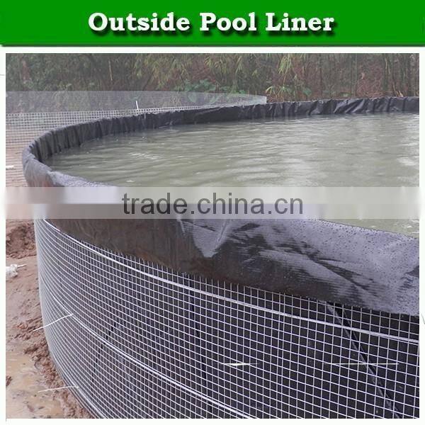Supply woven fabric HDPE Water Tank Liner /black lining for fish farm pond/plastic geomembrane liners