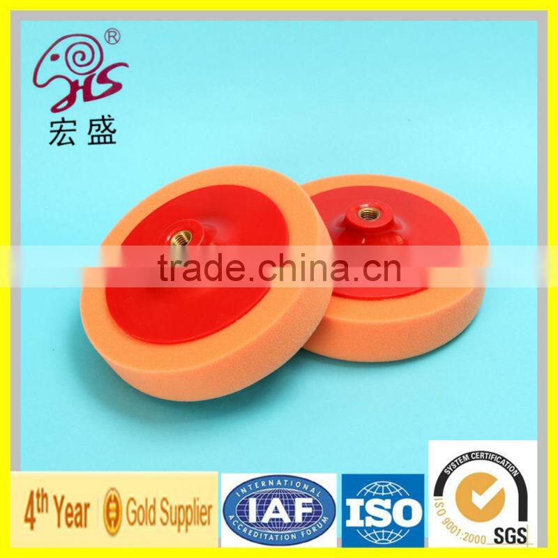 2016 new product Deep Red Sponge Buffing Pad nylon tape Foam Pad high quality