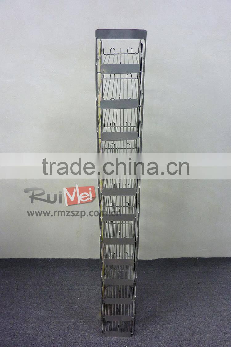 Free standing solid metal milk tea display rack display