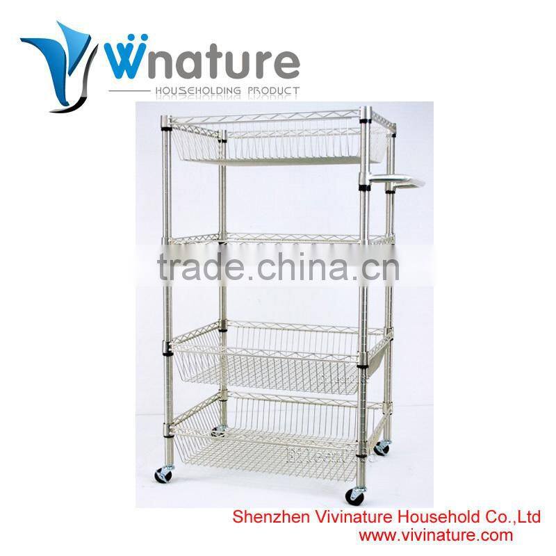 VN-SR0005 wire shelving mobile utility cart