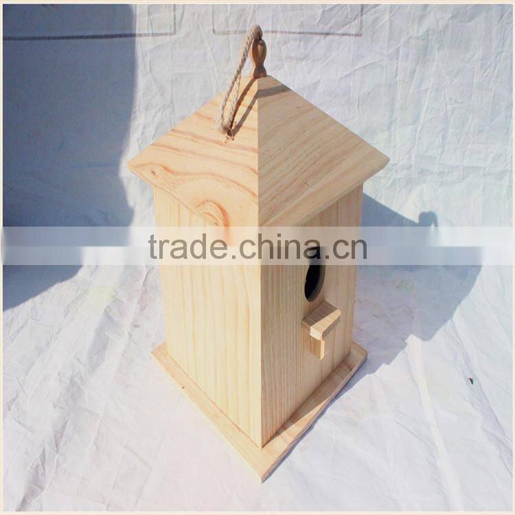 Wooden Bird Cage, Wood Bird House, Multifunctional Large Hanging Bird Feeder