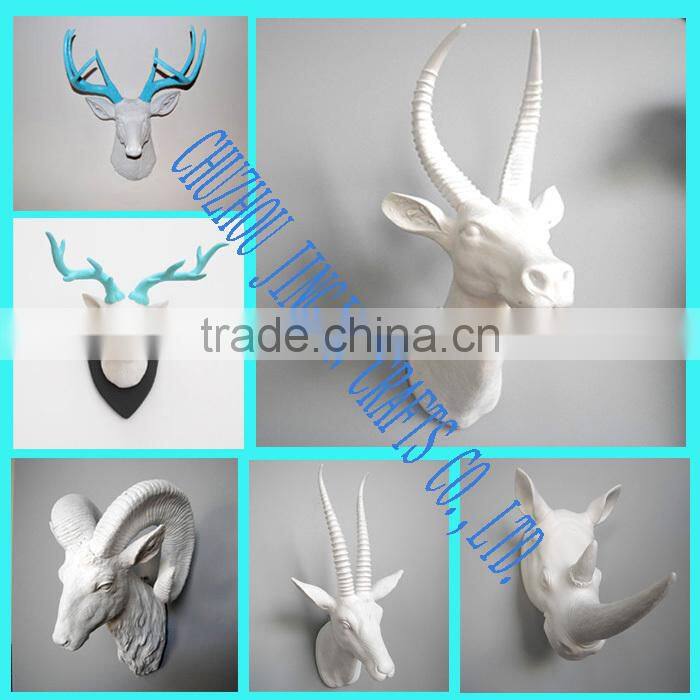 unique classic interior home decoration resin animal head