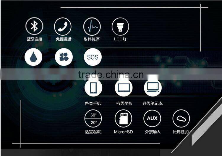 2015 High Quality Bestselling Bluetooth speaker Rider Ear God Outdoor LED Dustproof Waterproof Speaker Hands free Speaker
