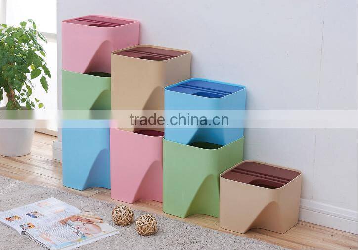 Wholesale Stock Small Order coverable classifying garbage can