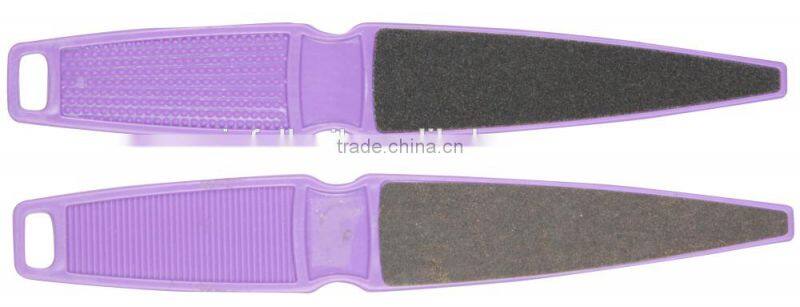 Purple sandpaper foot file,Pointed File,foot file with plastic handle