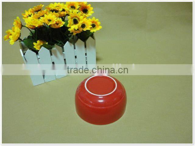 2015 high quality red custom printed microwavable ceramic bowls