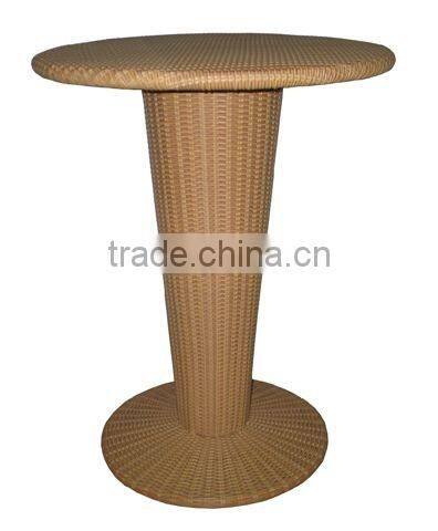 Fashion Design Outdoor Bar Stools With Round Rattan Table