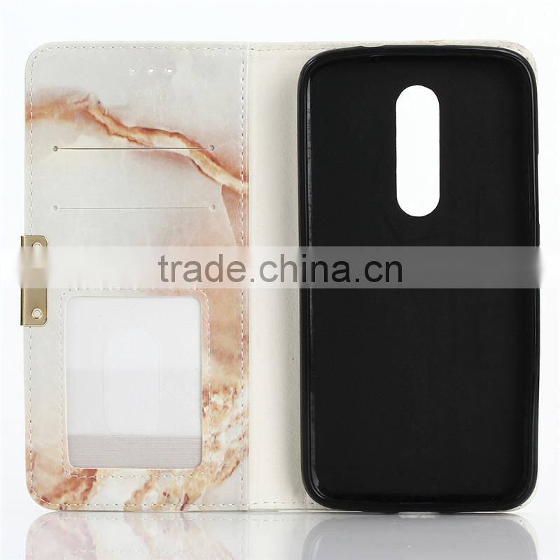 Noble design high quality marble PU card bumper/pocket cell phone case for Motorola