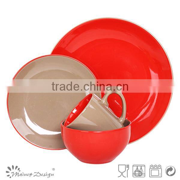 ceramic dinner set/Two-tone Glazed Stoneware Dinnerware